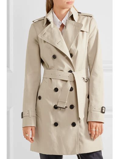 burberry the sandringham mid cotton gabardine trench coat|Burberry gabardine vintage check.